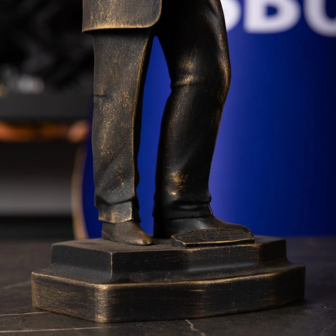 Atatürk Biblosu | 30 cm Siyah Eskitme Polyester