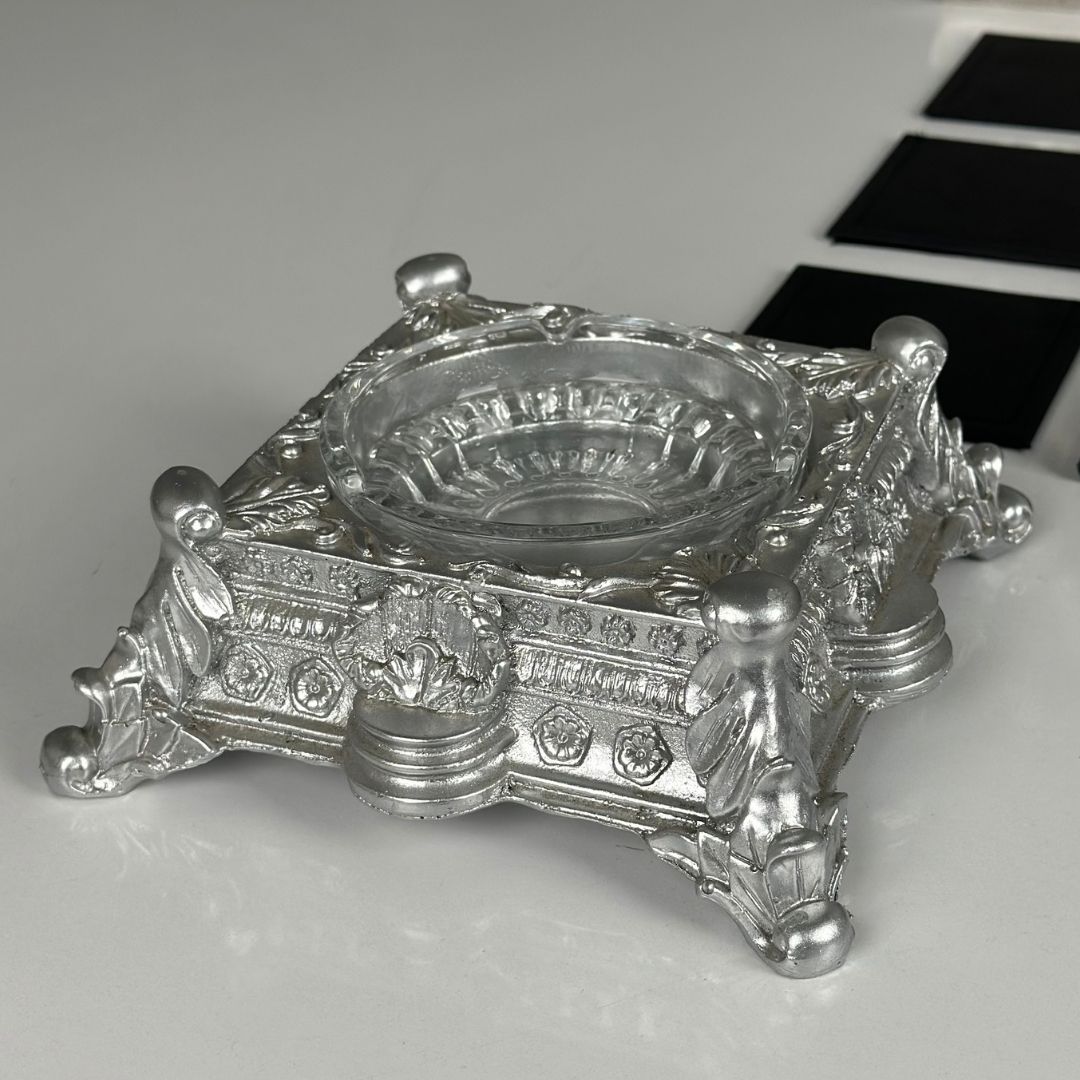 Özel Kristal | 20 Parça Kristal Masa Takımı (Büyük Boy) Gümüş