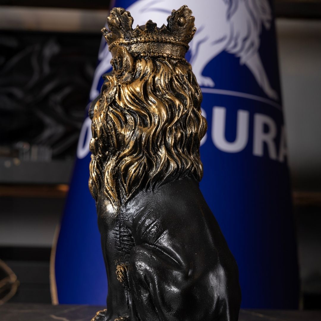 2’li Siyah Kral Aslan Biblo Seti | 35 cm Polyester