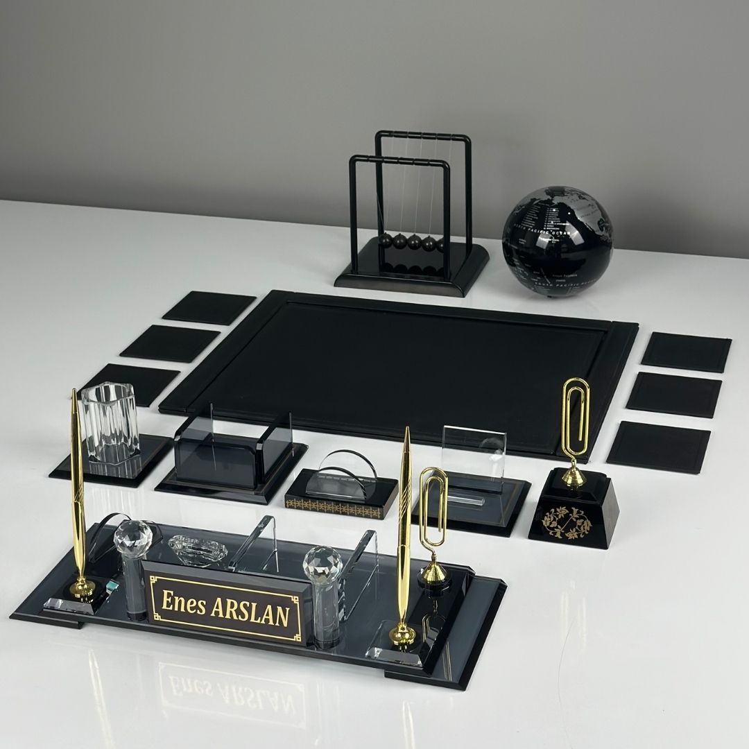 Özel Kristal | 15 Parça Kristal Masa Takımı (Büyük Boy) Altın