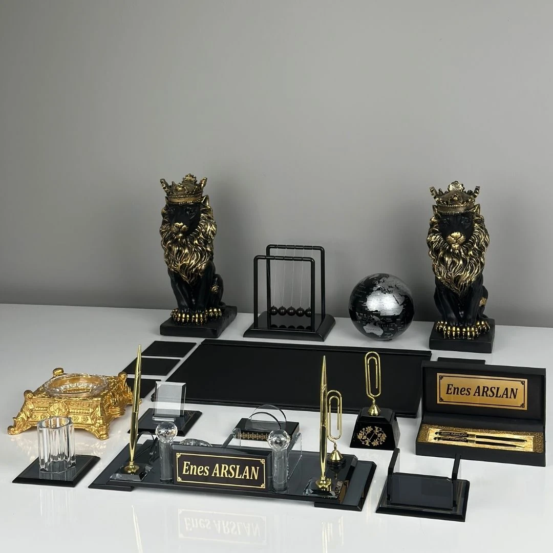 Özel Kristal | 20 Parça Kristal Masa Takımı (Büyük Boy) Altın