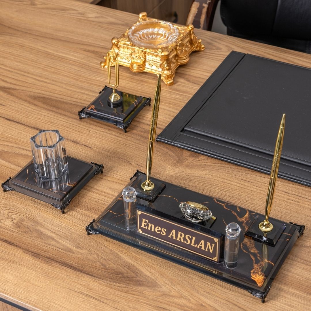Negro I 9 Parça Premium Kristal Masa Takımı