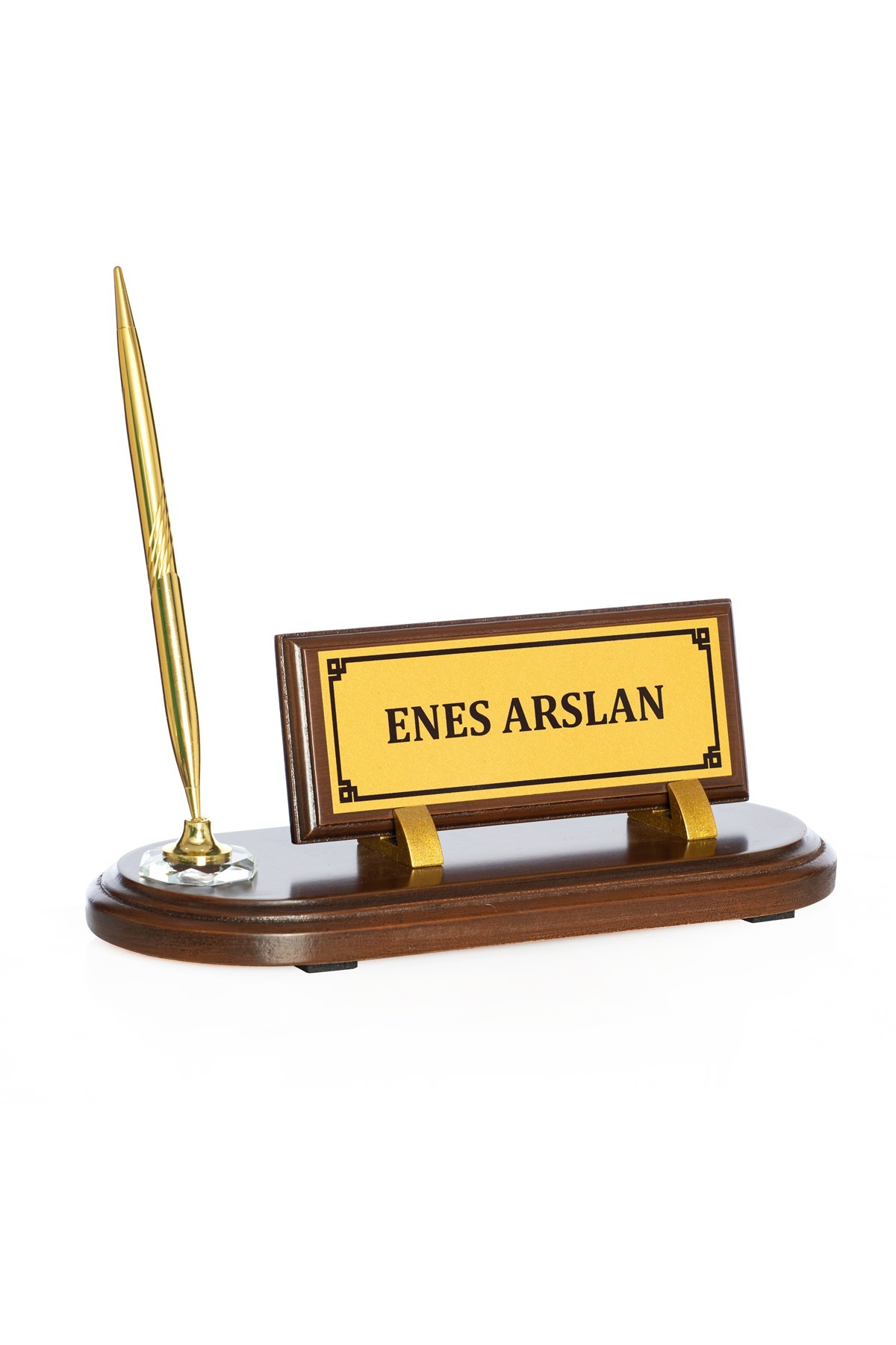 Ahşap Masa İsimliği Tek Kalemli Masa İsimlik