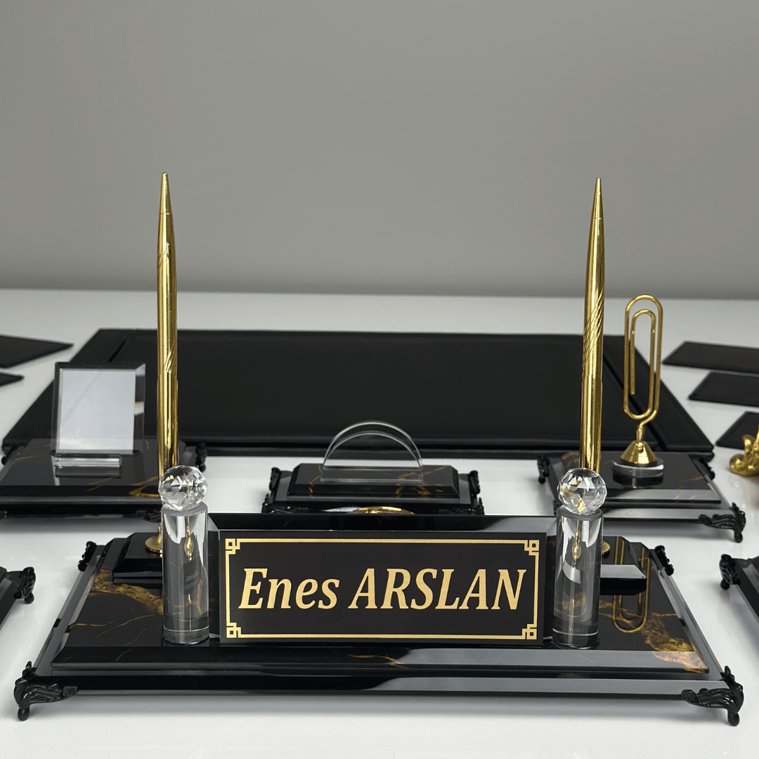 Negro | 15 Parça Lüks Kristal Ofis Takımı