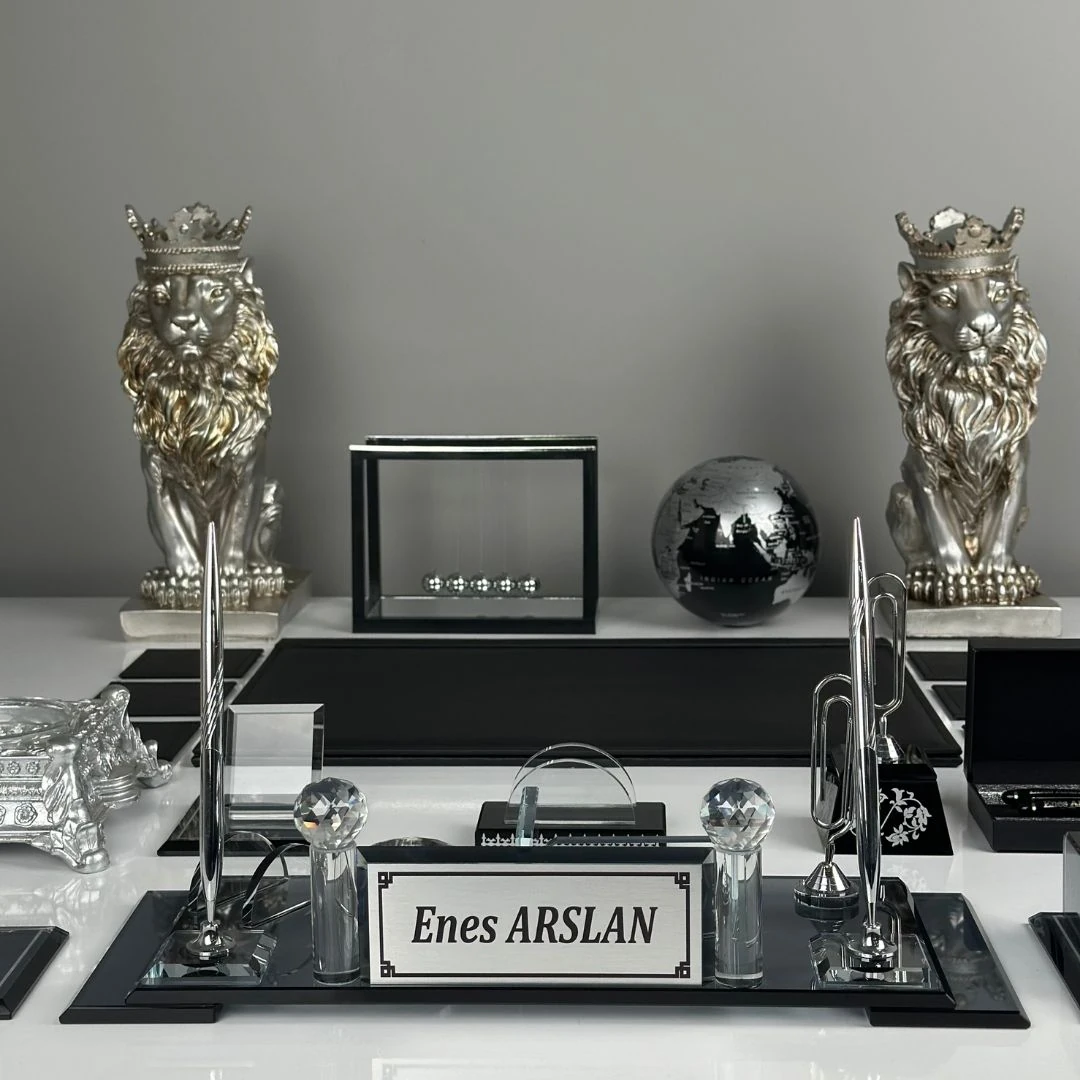 Özel Kristal | 20 Parça Kristal Masa Takımı (Büyük Boy) Gümüş