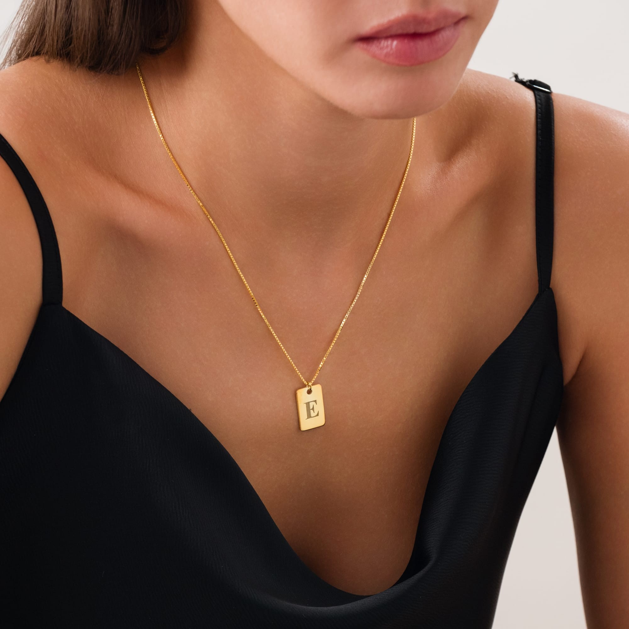 925 Gümüş | Kişiselleştirilebilir Harf Kolye El Yapımı Minimal Kolye | 14K Gold 