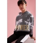 DeFacto Kız Çocuk Power Baskılı Kapüşonlu Crop  Sweatshirt T0515A621SP