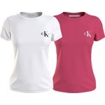 Calvin Klein 2-Pack Monogram Slim Tee 2'li Kadın Tişört