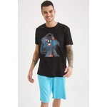 DeFacto Space Jam 2 Lisanslı Sylvester Baskılı Regular Fit Pijama Takımı U6702Az21Hs