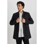 Defacto Slim Fit Dik Yaka Kaşe Kaban