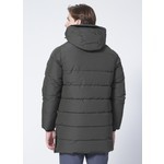 Only & Sons 22020156_ONSCARL Long Quilted Coat Kapüşonlu Normal Kalıp Düz Haki Erkek Mont