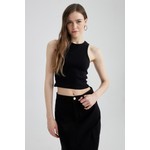 DeFacto Slim Fit Halter Yaka Pamuklu Crop Top U0357AZ22SM