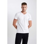 DeFacto Slim Fit V Yaka Basic Kısa Kollu Fanila L4884AZ23AU