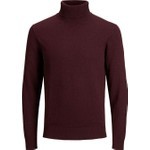 Jack & Jones 12157417 Erkek Casual Triko Bordo