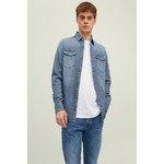 Jack & Jones 12138115 Erkek Jjesherıdan Shırt L/s Noos Denim Gömlek