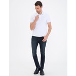 Pierre Cardin Beyaz Slim Fit Basic Polo Yaka T-Shirt