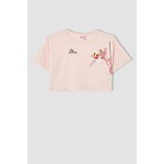 DeFacto Kız Çocuk Pink Panther Crop Kısa Kollu Body V5529A622SM