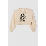 DeFacto Kız Çocuk Disney Mickey & Minnie Crop Bisiklet Yaka Sweatshirt V1592A621AU