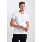 DeFacto Slim Fit V Yaka Basic Kısa Kollu Fanila L4884AZ23AU