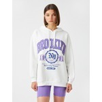 Koton Oversize Baskılı Sweatshirt Kapüşonlu