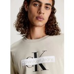 Calvin Klein Jeans Bisiklet Yaka Baskılı Bej Erkek T-Shirt J30J324008PED