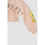 DeFacto Kız Çocuk Looney Tunes Crop Bisiklet Yaka Sweatshirt ve İç Atlet 2'li Takım X0204A622SP