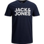 Jack & Jones 12191762 Klasik Logo Baskılı Siyah 3'lü Erkek T-Shirt