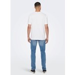 Only & Sons O Yaka Düz Beyaz Erkek T-Shirt 22025208_ONSMAX Lıfe Reg Ss Stıtch