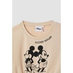 DeFacto Kız Çocuk Disney Mickey & Minnie Crop Bisiklet Yaka Sweatshirt V1592A621AU