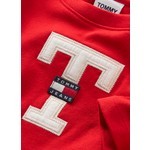 Tommy Jeans Bisiklet Yaka Baskılı Kırmızı Kadın T-Shirt DW0DW16167