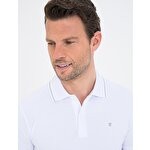 Pierre Cardin Beyaz Slim Fit Basic Polo Yaka T-Shirt