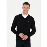 U.s. Polo Assn. V Yaka Slim Fit Siyah Erkek Kazak GTD02-GLBSK23