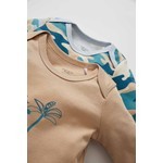 DeFacto Erkek Bebek Desenli Uzun Kollu Çıtçıtlı 2'li Pamuklu Body X4841A222SP