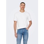 Only & Sons O Yaka Düz Beyaz Erkek T-Shirt 22025208_ONSMAX Lıfe Reg Ss Stıtch