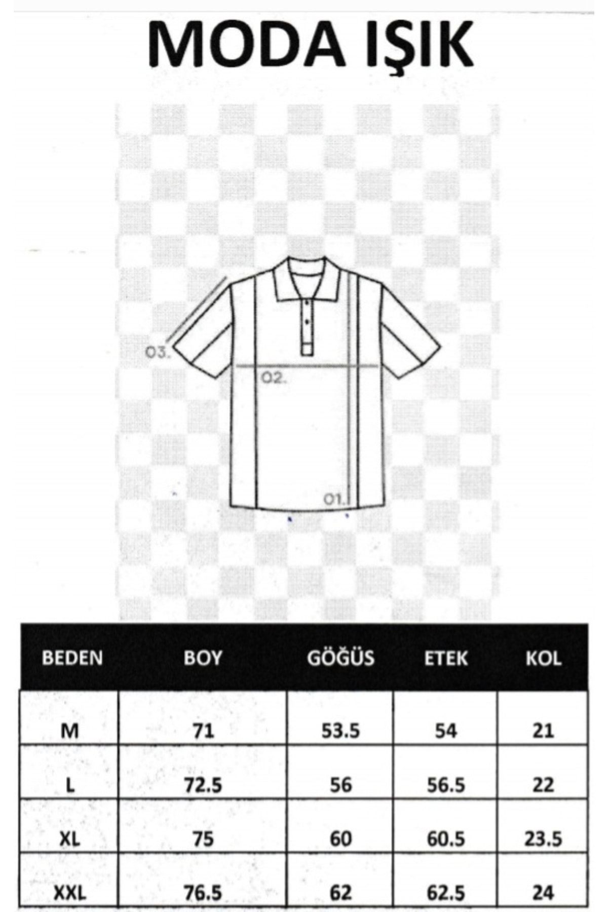 Çağla Yeşil Cepli Polo Yaka Desenli T-shirt