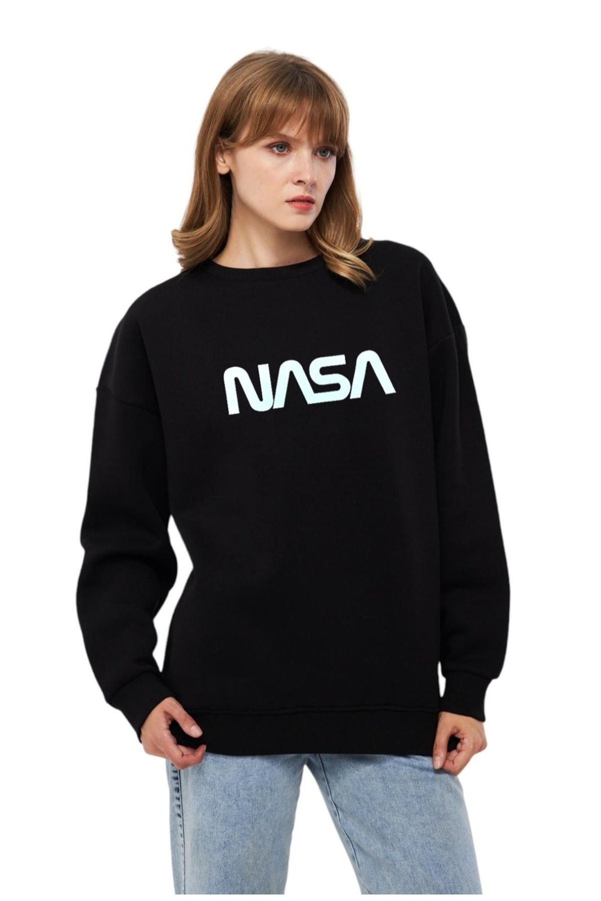 Unisex Siyah Renk Basic Sweatshirt Hoodie %100 Pamuklu