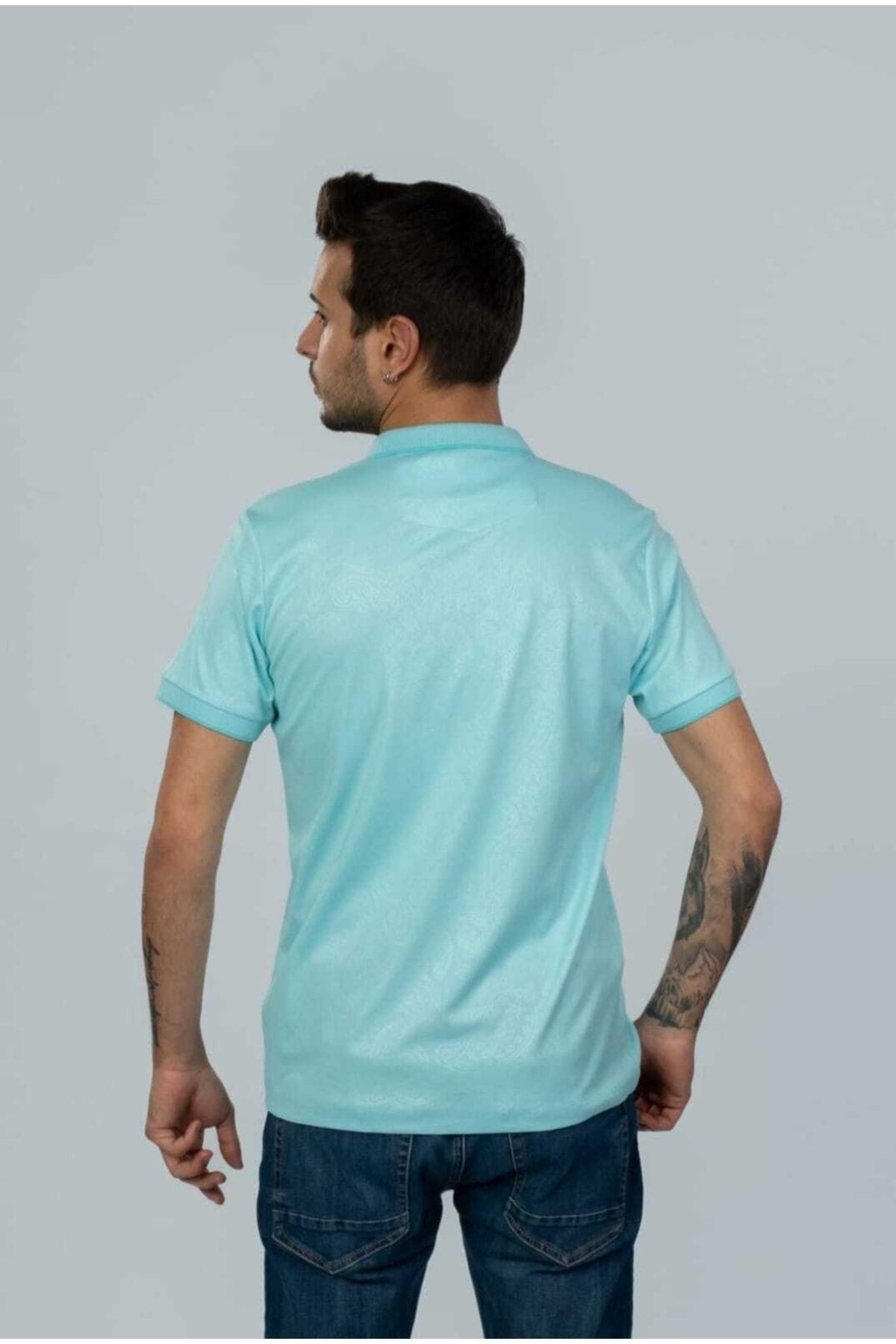 Polo Yaka Mint Yeşil Renk Şol Model T-shirt