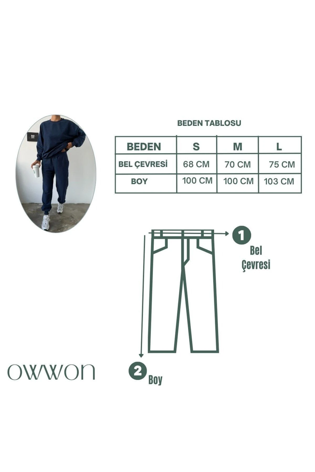 Kadın Gri Bisiklet Yaka Beli Ve Paçası Lastikli Ters Düz Dikiş Detay Oversize Alt Üst Eşofman Takımı