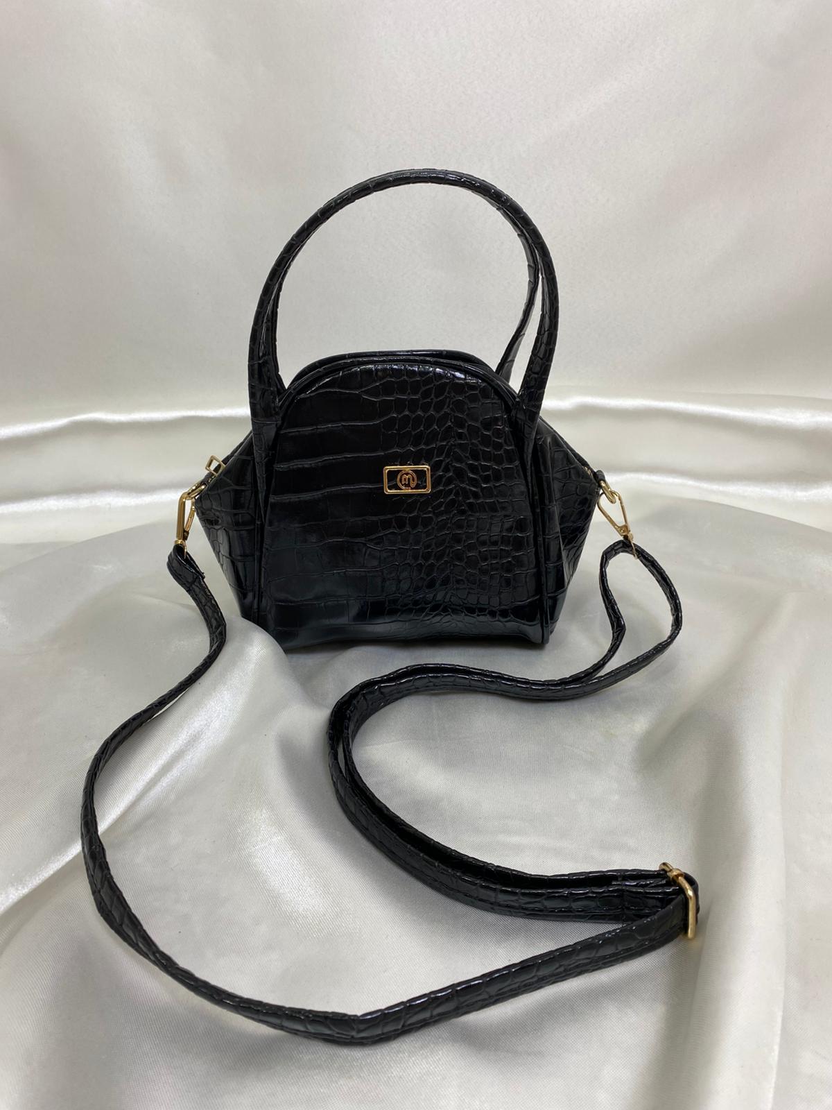 Kadın Timsah Derisi Görünümlü El Ve Omuz Çantası