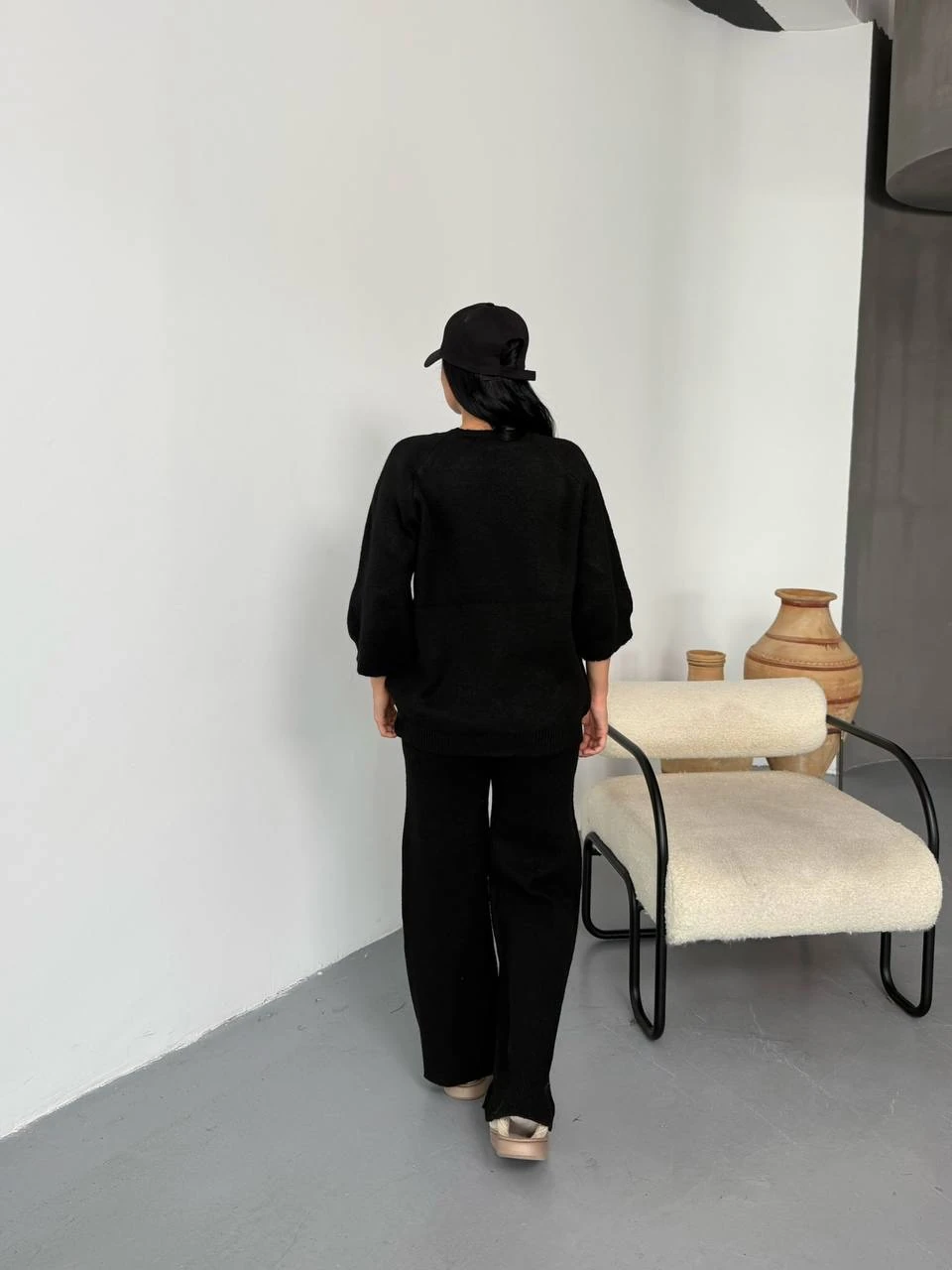 Kadın Fakir Kol Yüksek Bel Triko İkili Takım