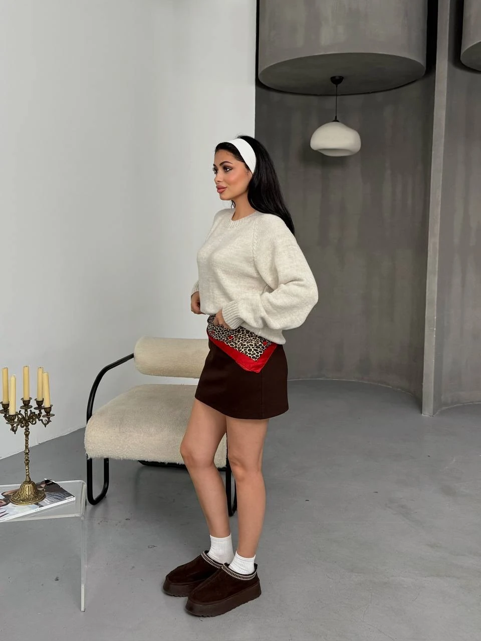 Kadın Bisiklet Yaka Yumuşak Dokulu Triko Kazak 