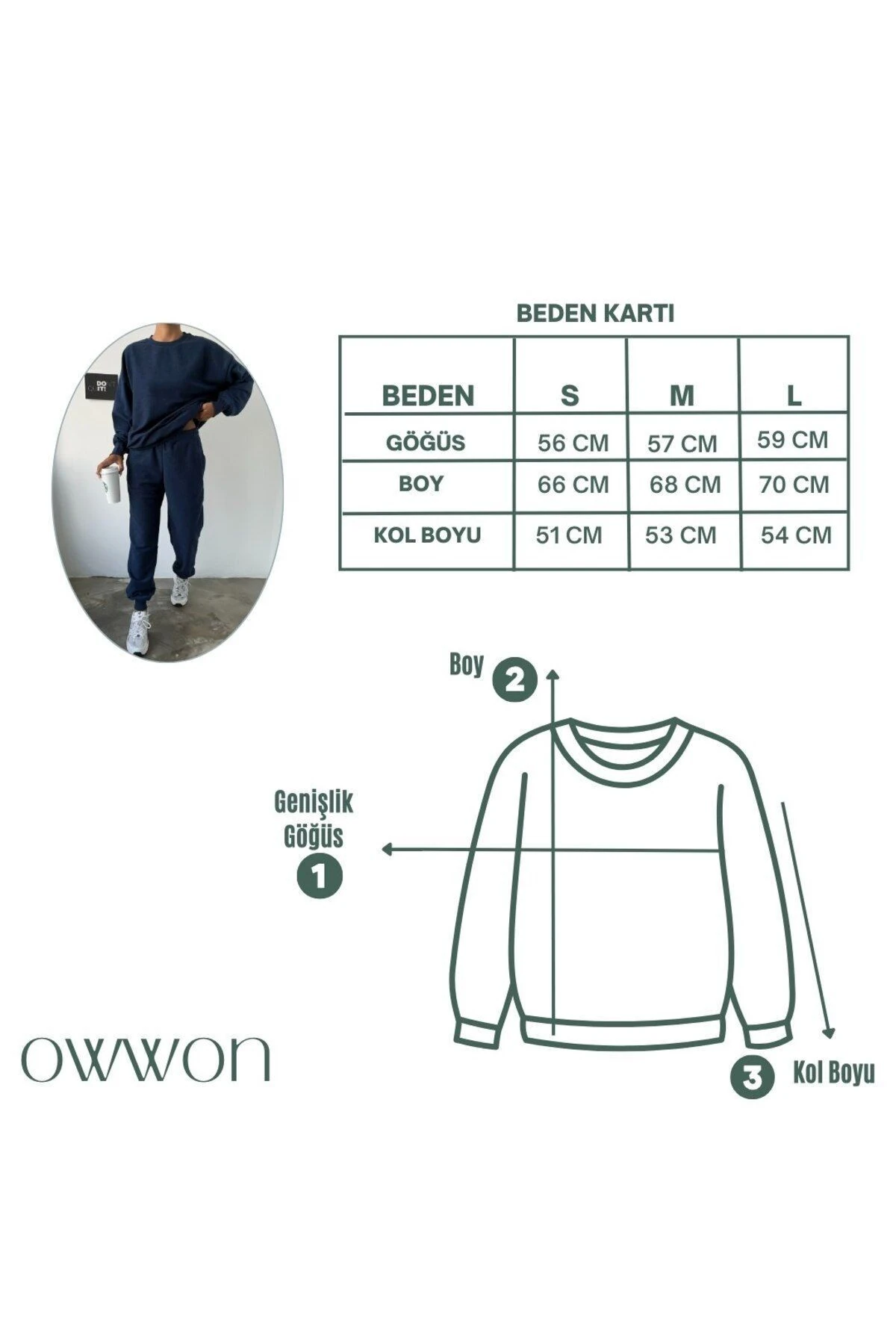 Kadın Gri Bisiklet Yaka Beli Ve Paçası Lastikli Ters Düz Dikiş Detay Oversize Alt Üst Eşofman Takımı