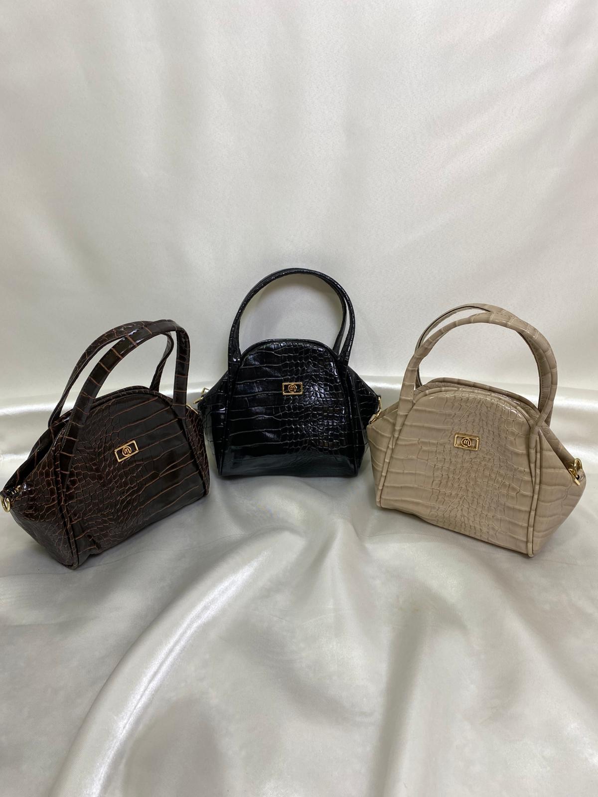 Kadın Timsah Derisi Görünümlü El Ve Omuz Çantası