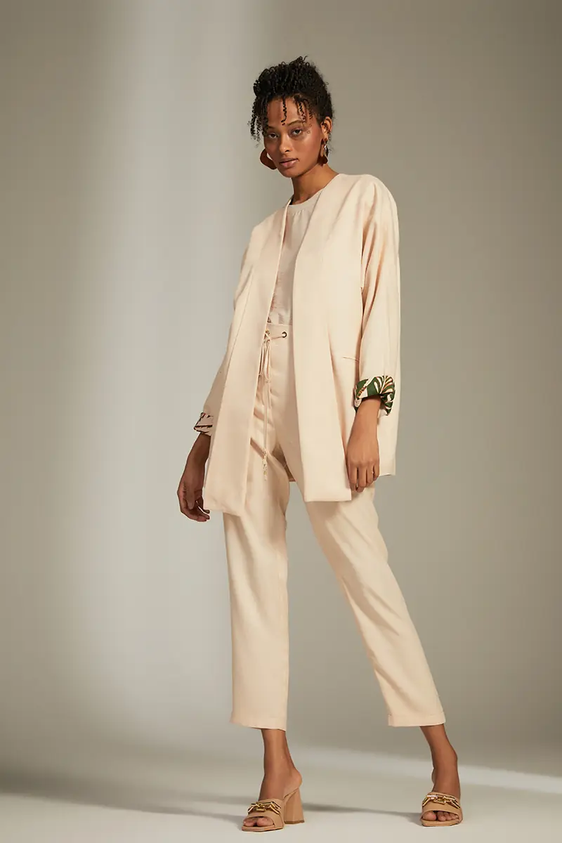 Pamuklu Yaka Kot Blazer