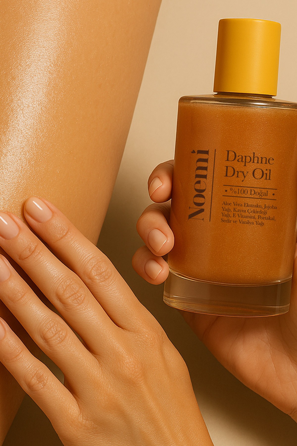 Dry Oil Daphne- %100 Doğal İçerikli Işıltılı Bakım Yağı - 100 ml