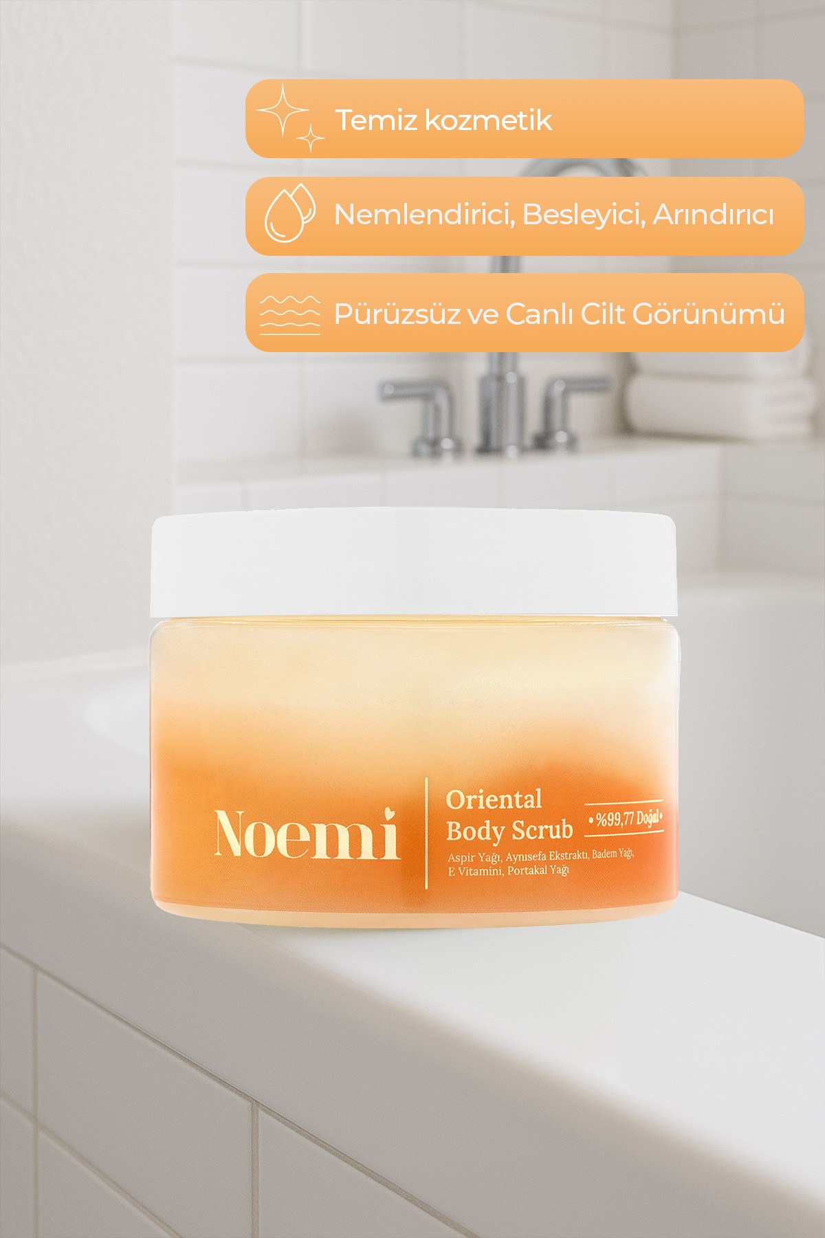 Doğal Body Scrub - Arındırıcı, Yoğun Nemlendirici El Ve Vücut Peelingi - Oriental 300ml