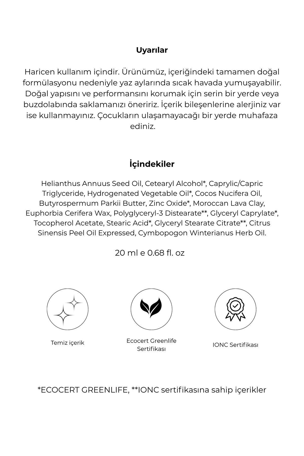 Doğal Deo Stick / Roll On