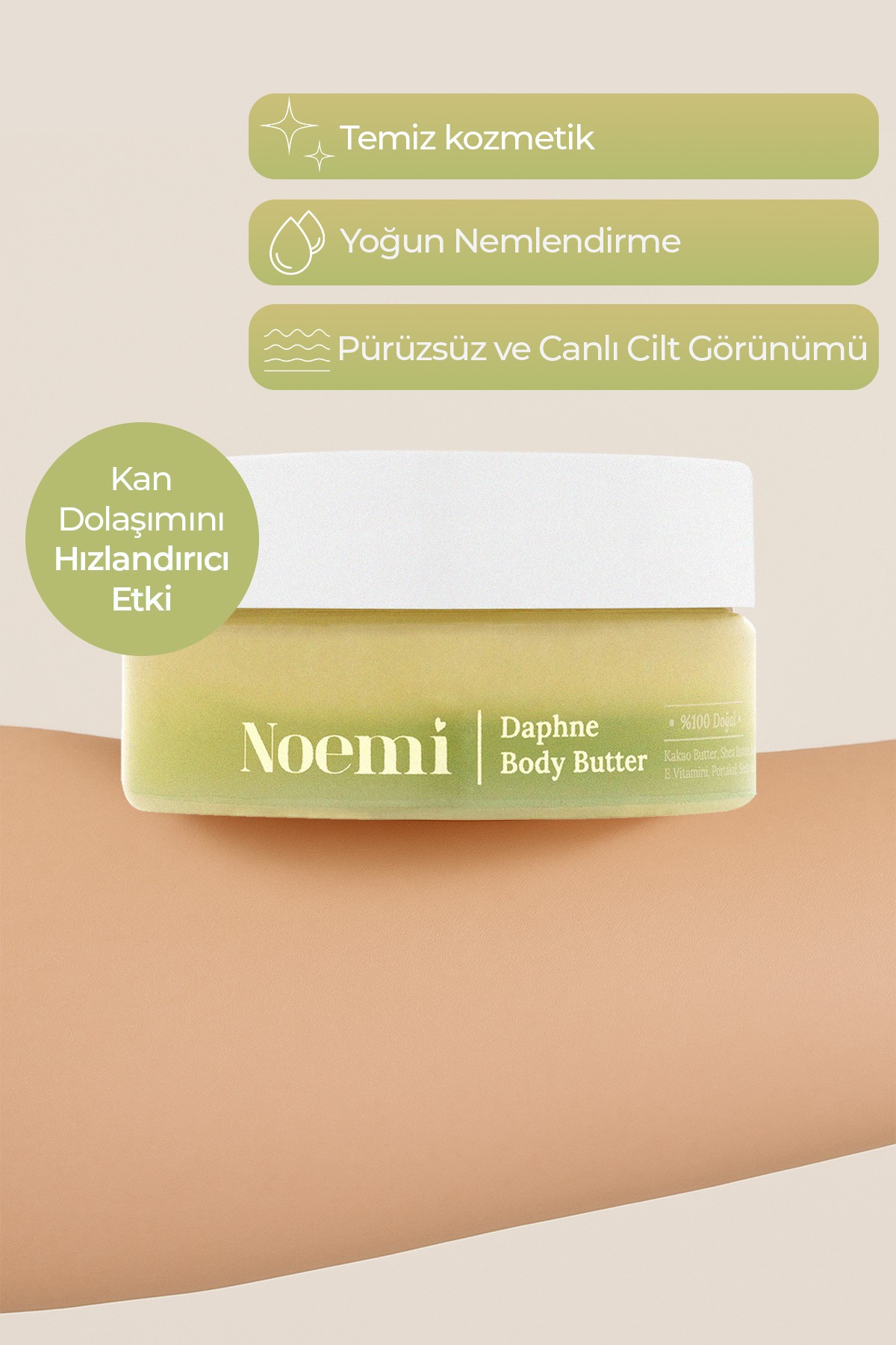 Noemi Body Butter - Yoğun Nemlendirici Vücut Yağı - Daphne 50ml