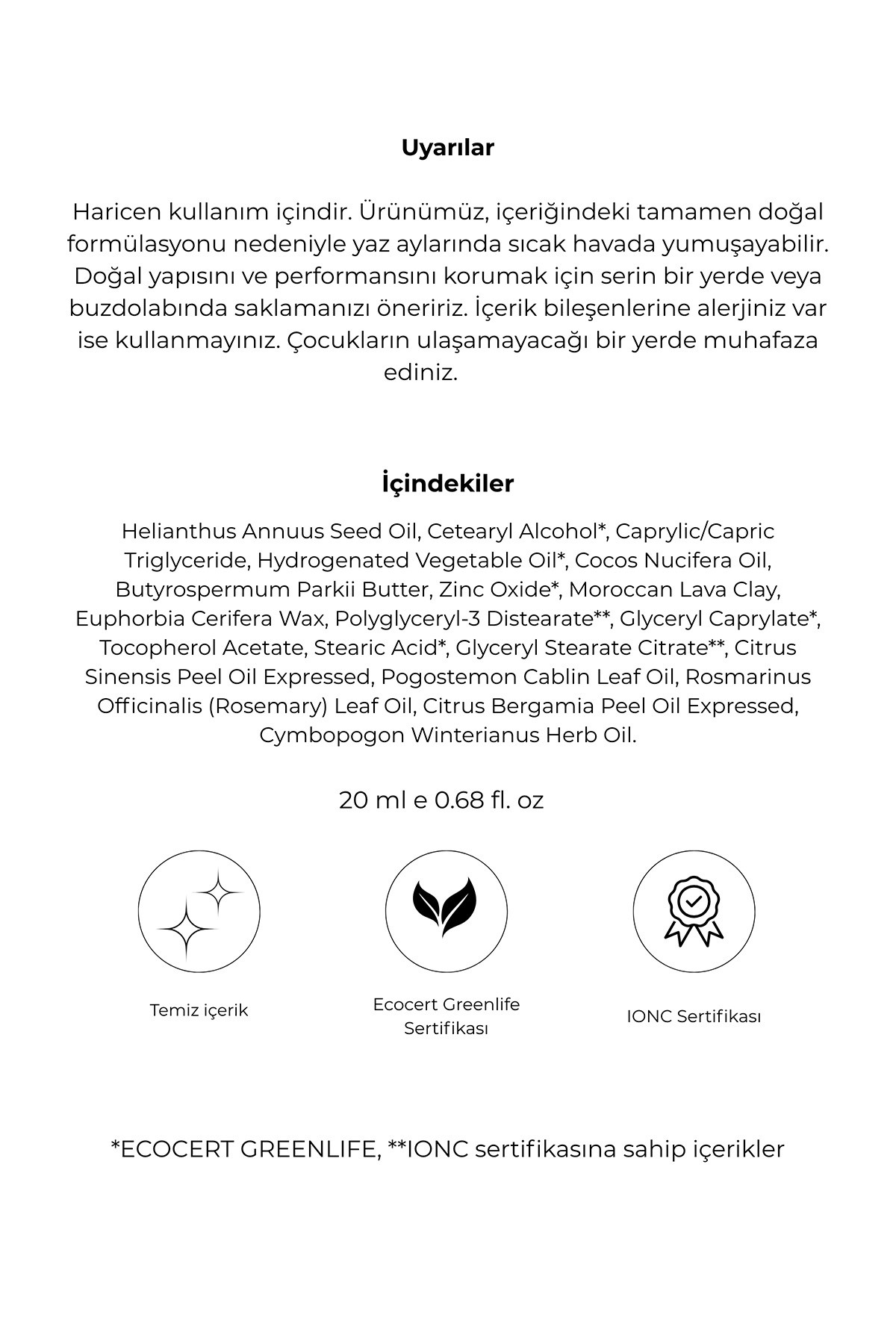 Doğal Deo Stick / Roll On