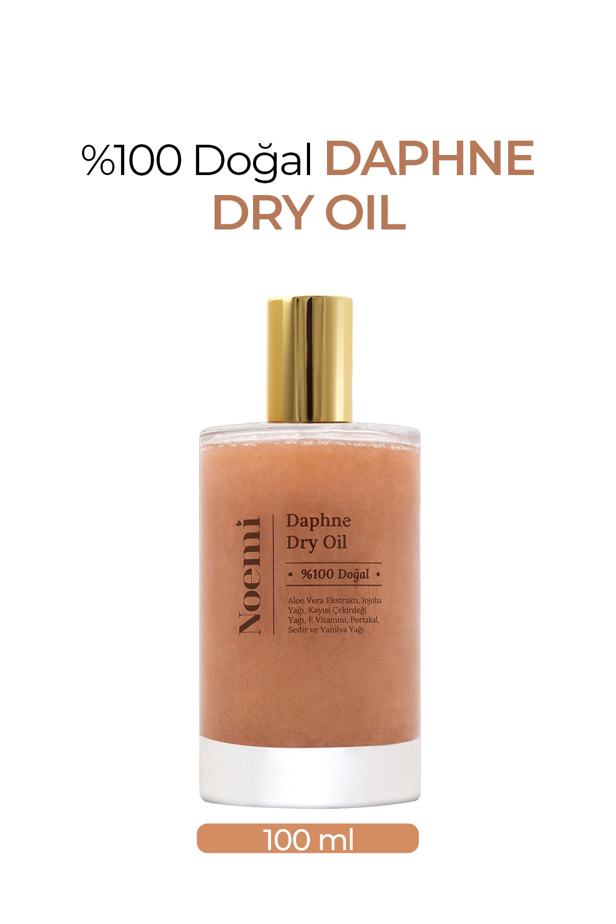Dry Oil Daphne- %100 Doğal İçerikli Işıltılı Bakım Yağı - 100 ml